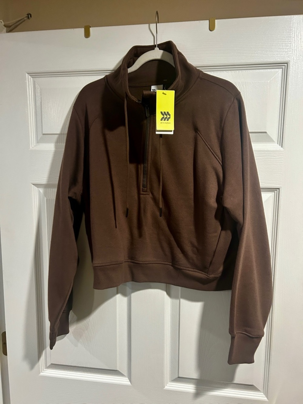 All In Motion Quarter Zip - Brown -XL